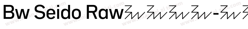 Bw Seido Raw字体下载字体转换